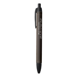 Leather look customized black ink pen