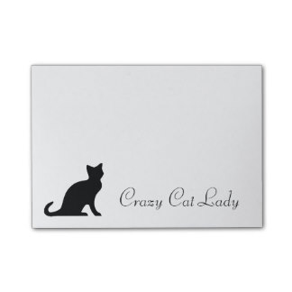 Crazy cat lady Post-it notes | black kitten