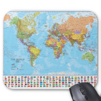 World Map  Mousepad / Mousemat