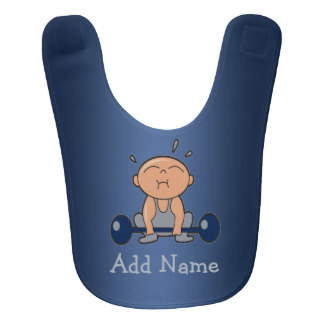 Personalized Kids Sport Blue Bodybuilding Boy Baby Baby Bib