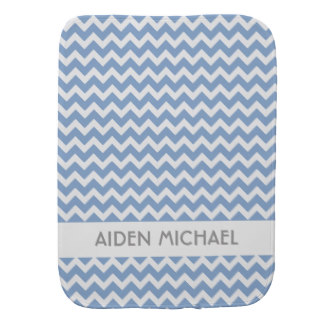 Chic Chevrons Zigzag Pattern Baby Names Burp Cloth