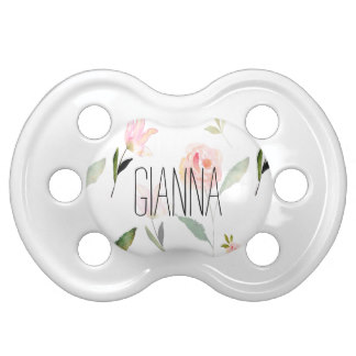 Beautiful Watercolor Floral Pacifier