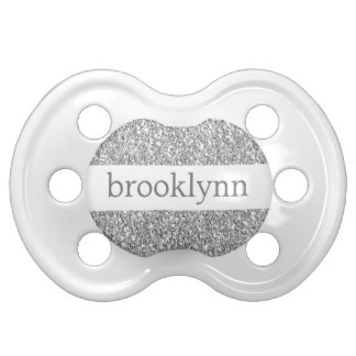 Cute Girly Bling Glitter Pattern Personalized Name Pacifier