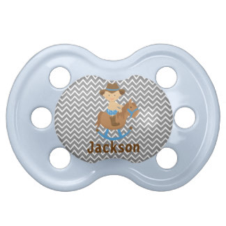 Personalized Cowboy Pacifier with Baby's Name