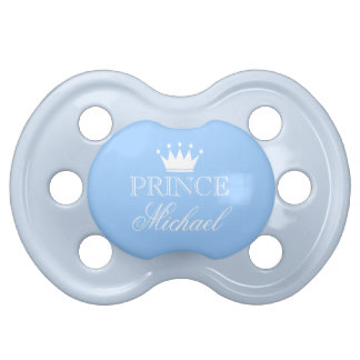 Personalized prince pacifier with name and crown