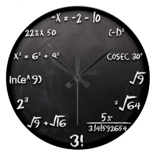 Maths Equation Clock (Black)