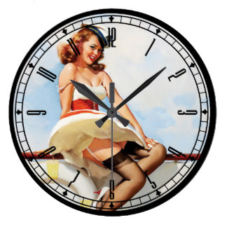 Pin-up-Girl-Wanduhr Wanduhr