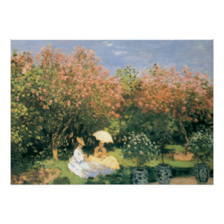 The Garden, Claude Monet Fine Art Poster