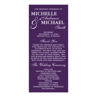 Simple Elegant Wedding Program