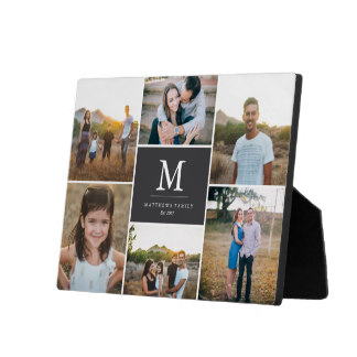 Custom 6 Photo Collage Plaque with Easel