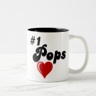 #1 Pops - Celebrate Grandparent's Day Two-Tone Coffee Mug