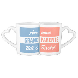 Awesome Grandparents - custom names - mug set