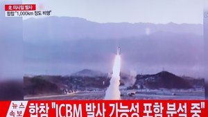 South Korean television showed footage of the incident