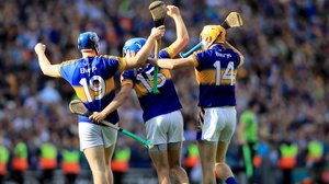 John McGrath, Seamus Callanan and Jason Forde celebrate Tipp's All-Ireland SHC final victory last September