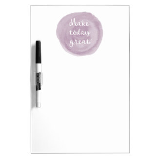 Light Violet Watercolor Inspirational Dry Erase Board