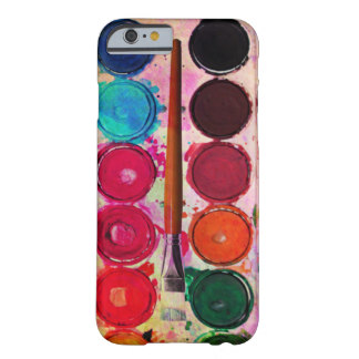 Fine Art Paint Color Box & Funny Artist Brush Barely There iPhone 6 Case