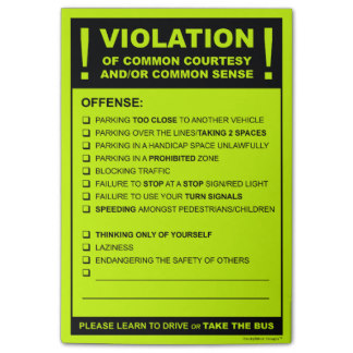 Funny Fake Parking Ticket Driving Citation Post-it® Notes