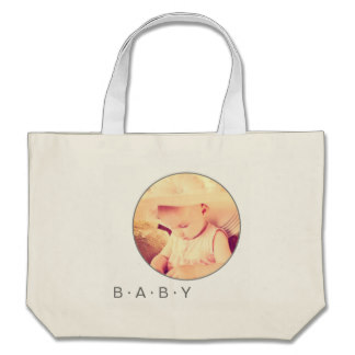 Baby Picture Custom Round Large Tote Bag