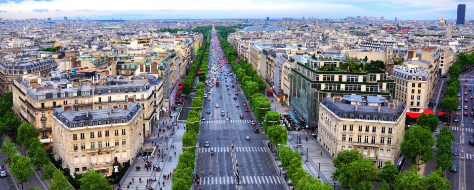 Champs Elysees from Arc de Triomphe, Paris, France istock