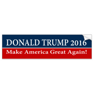 "DONALD TRUMP 2016: Make America Great Again!" Bumper Sticker