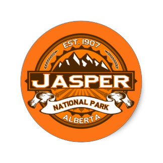 Jasper National Park Logo Round Sticker