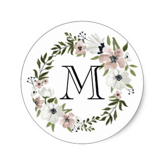 Lovely Floral Round Sticker