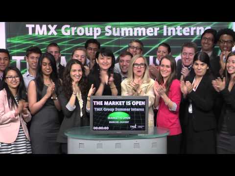 TMX Group Summer Interns open Toronto Stock Exchange, June 20, 2014.