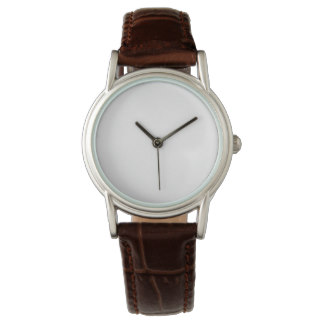 Montre classique de bracelet en cuir de Brown des Montres