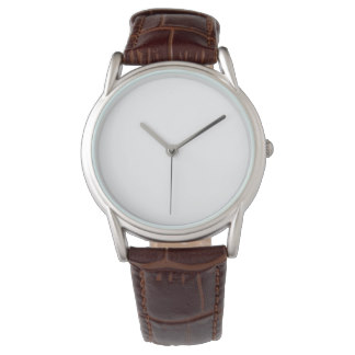 Montre classique de bracelet en cuir de Brown des Montres