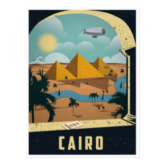 Arte del turismo del viaje del vintage de El Cairo Postal