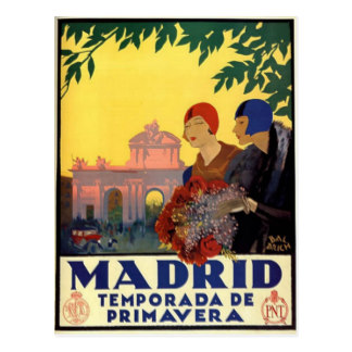 Madrid Temporada de Primavera - poster del arte Postal