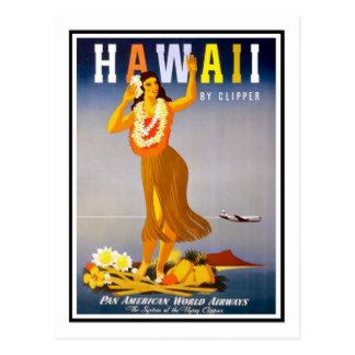 Poster del viaje del vintage, Hawaii Postal