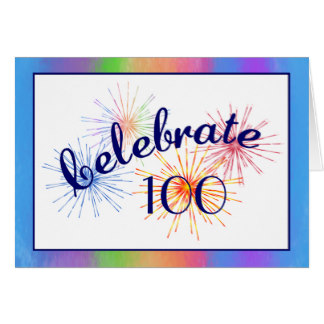 100o Celebración del cumpleaños Tarjeta De Felicitación