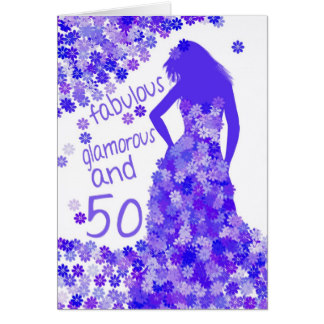 50.o Tarjeta de cumpleaños - fabulosa, atractiva y