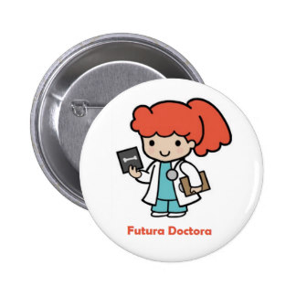 Pin de doctora chapa redonda de 5 cm