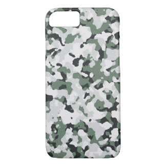 Modelo verde del camuflaje funda iPhone 7 