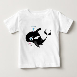 Orca linda del dibujo animado camiseta de bebé