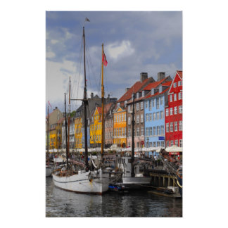 Impresión de la bella arte del color de Copenhague