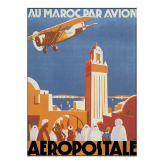 Arte del poster del viaje de Marruecos del vintage