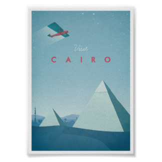 Poster El Cairo del viaje del vintage Póster