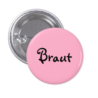 Braut auf Rosa Runder Button 2,5 Cm