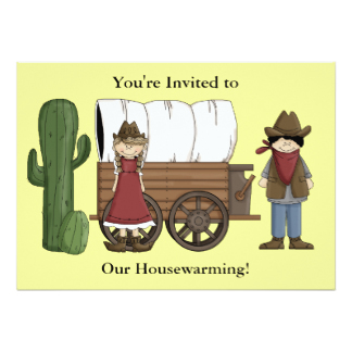 Cowboyund CowgirlHousewarming - Western 12,7 X 17,8 Cm Einladungskarte