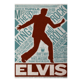 Millón de tipos de Elvis del cuarteto del dólar Póster