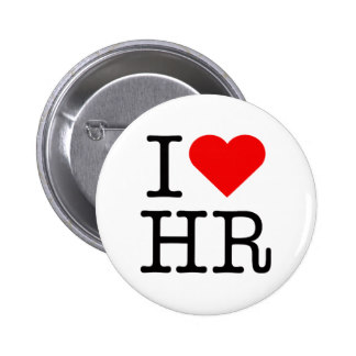 i love heart HR 6 Cm Round Badge