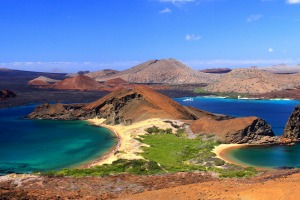 The view from Bartolome Island.