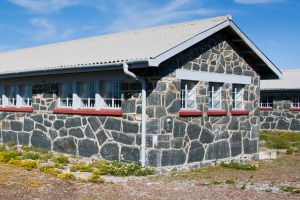 Prison barracks on Robben Island.