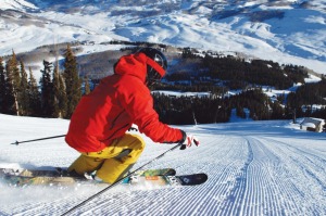 First run of the day in Crested Butte.