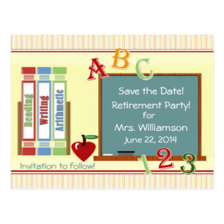 Teacher Retirement Save the Date Postcard