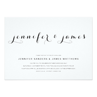 Simple Elegant Script | Modern Wedding Invitation