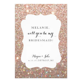 Will You Be My Bridesmaid Card - Wedding Day Fab 9 Cm X 13 Cm Invitation Card